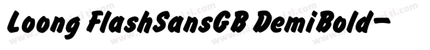 Loong FlashSansGB DemiBold字体转换